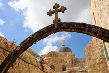 Archway with cross ontop