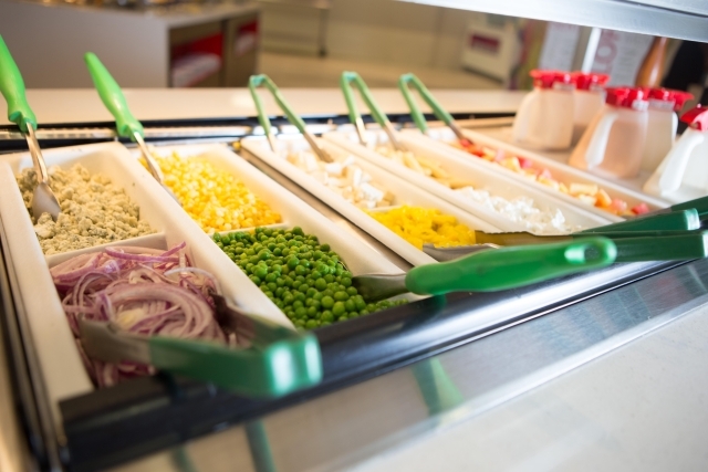 A self serve salad bar