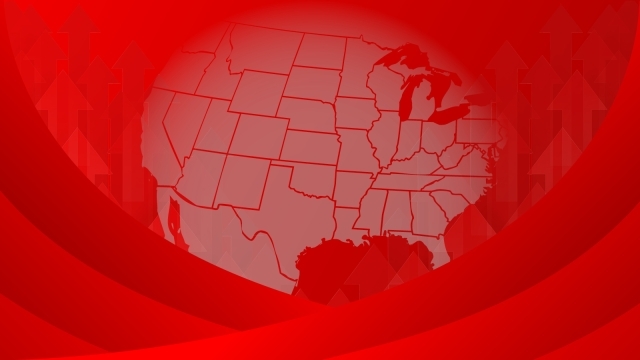 Gray map over red background for Education that Elevates campaign