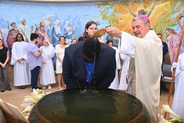 Bishop Brennan Celebrates Completion of OCIA Process for St. John’s Community Members