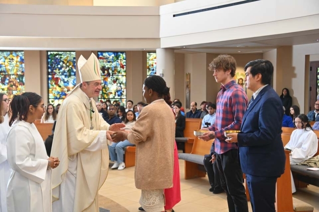 Bishop Brennan celebrating life during mass