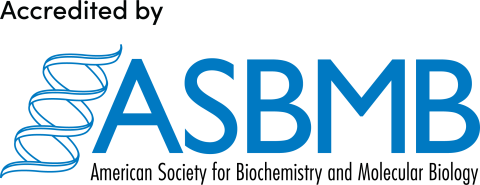Accredited by ASBMB (American Society for Biochemistry and Molecular Biology) logo